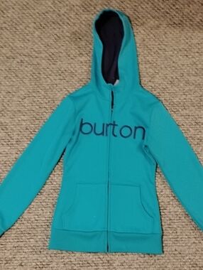 Burton Teal Zip-Up Hoodie